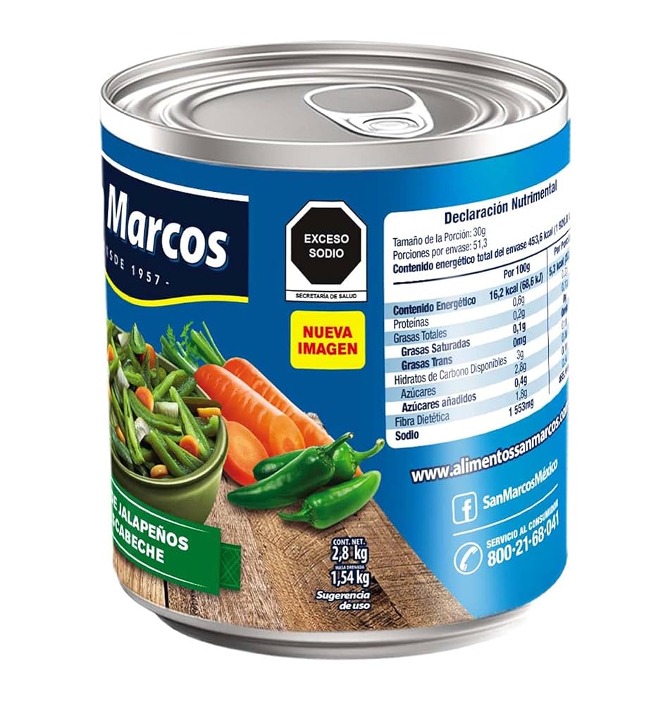 SAN MARCOS JALAPENOS 2800 G