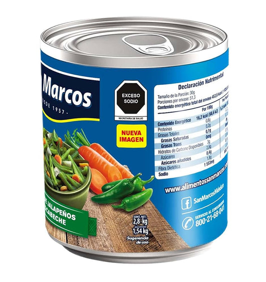 SAN MARCOS JALAPENOS 2800 G
