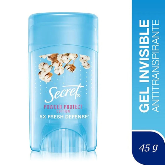 SECRET DESODORANTE GEL CLEAR POWDER PROTEC/COTTON 45 G