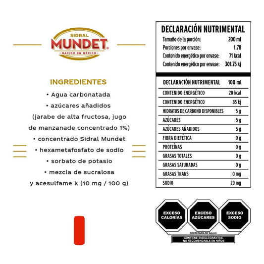 SIDRAL MUNDET REFRESCO LATA MANZANA 12/355 ML