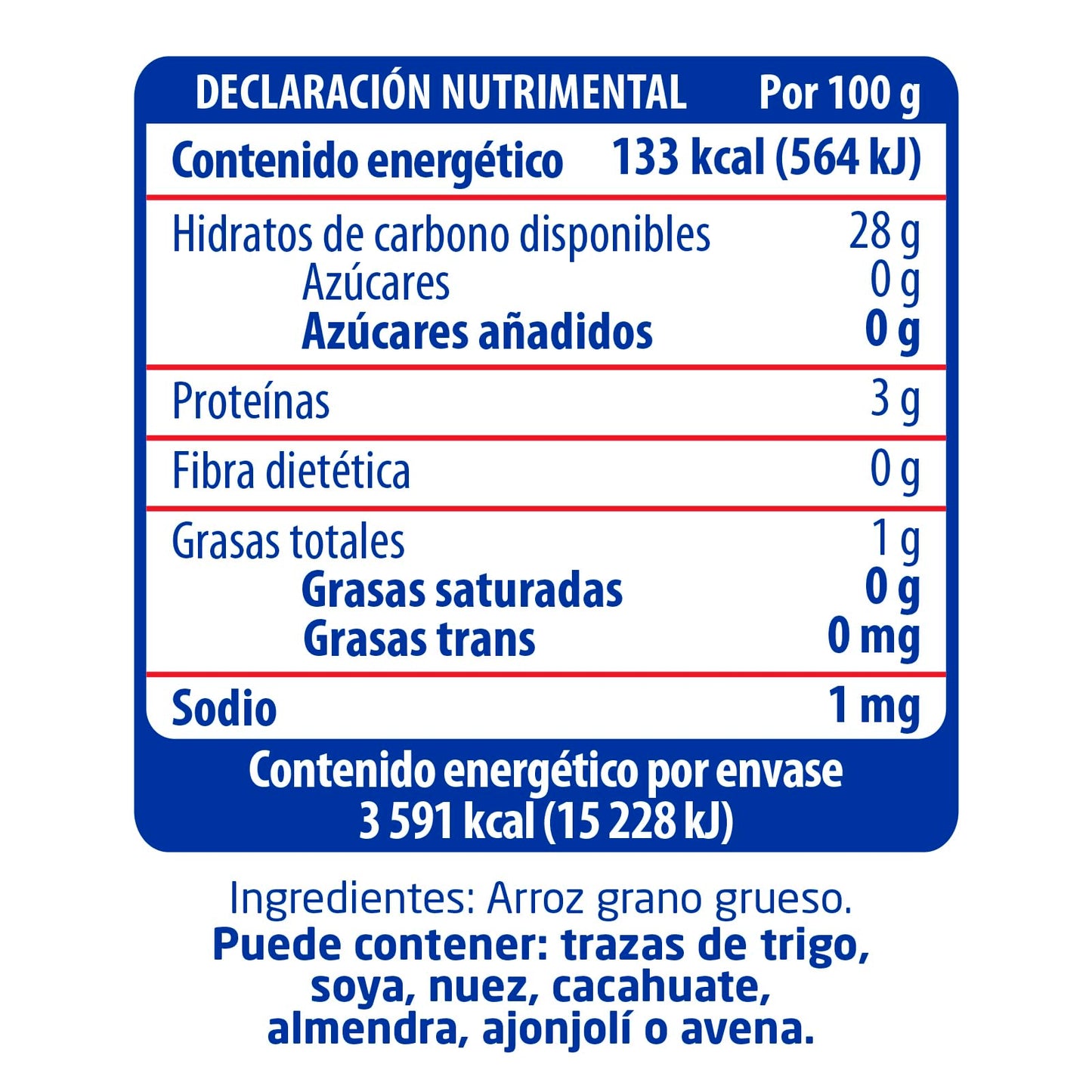 SOS ARROZ S/E GRUESO (AZUL) 12/1 K