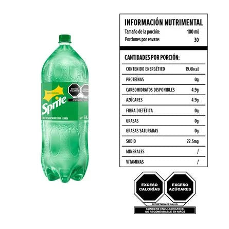 SPRITE REFRESCO PET LIMA-LIMON 4/3 L