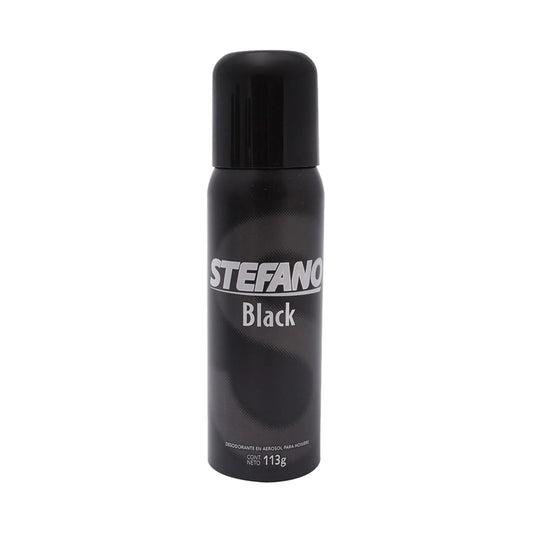 DESODORANTE STEFANO AEROSOL BLACK 113 G