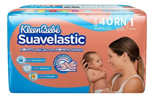 SUAVELASTIC MAX PAÑAL RECIEN NACIDO 40pzs