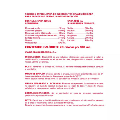 SUERO REHIDRATANTE ELECTROLIT PONCHE DE FRUTAS 12/625 ML