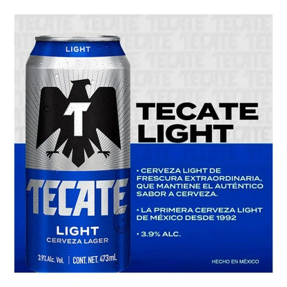 TECATE CERVEZA LIGHT LATON 24pzs 473 ML