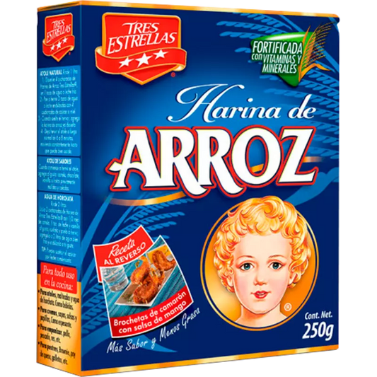 TRES ESTRELLAS HARINA ARROZ 18/250 G