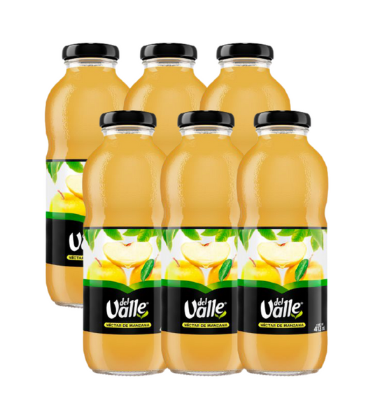 VALLE NECT MANZANA VIDRIO 4/6/413 ML