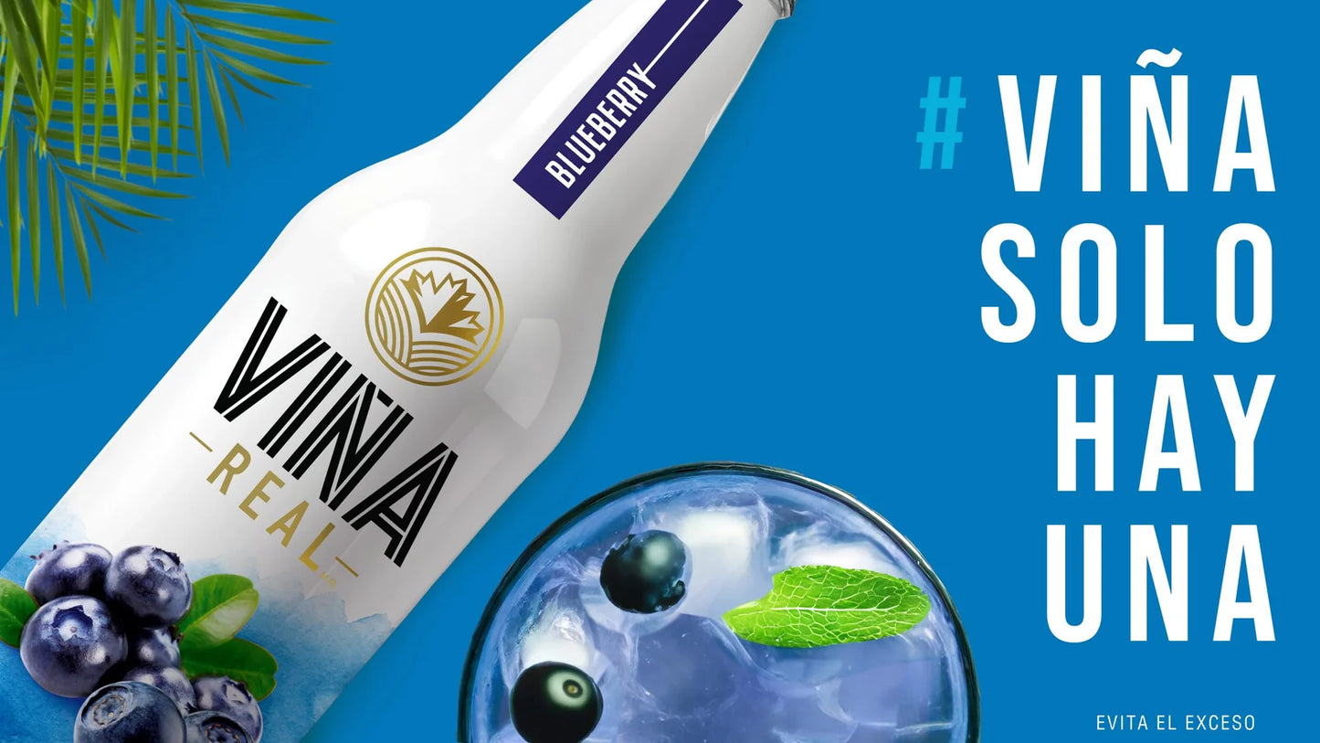 VINA REAL BEB ALCOH BLUEBERRY 18/400 ML